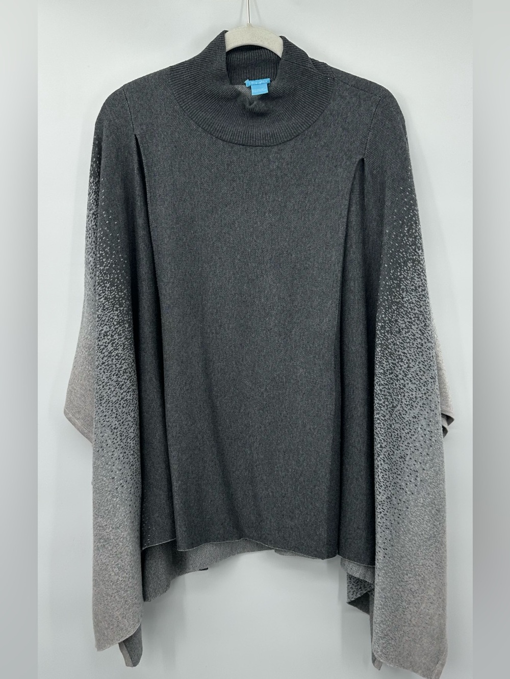 J.McLaughlin Charcoal Gray Sparkle Poncho Cape One Size